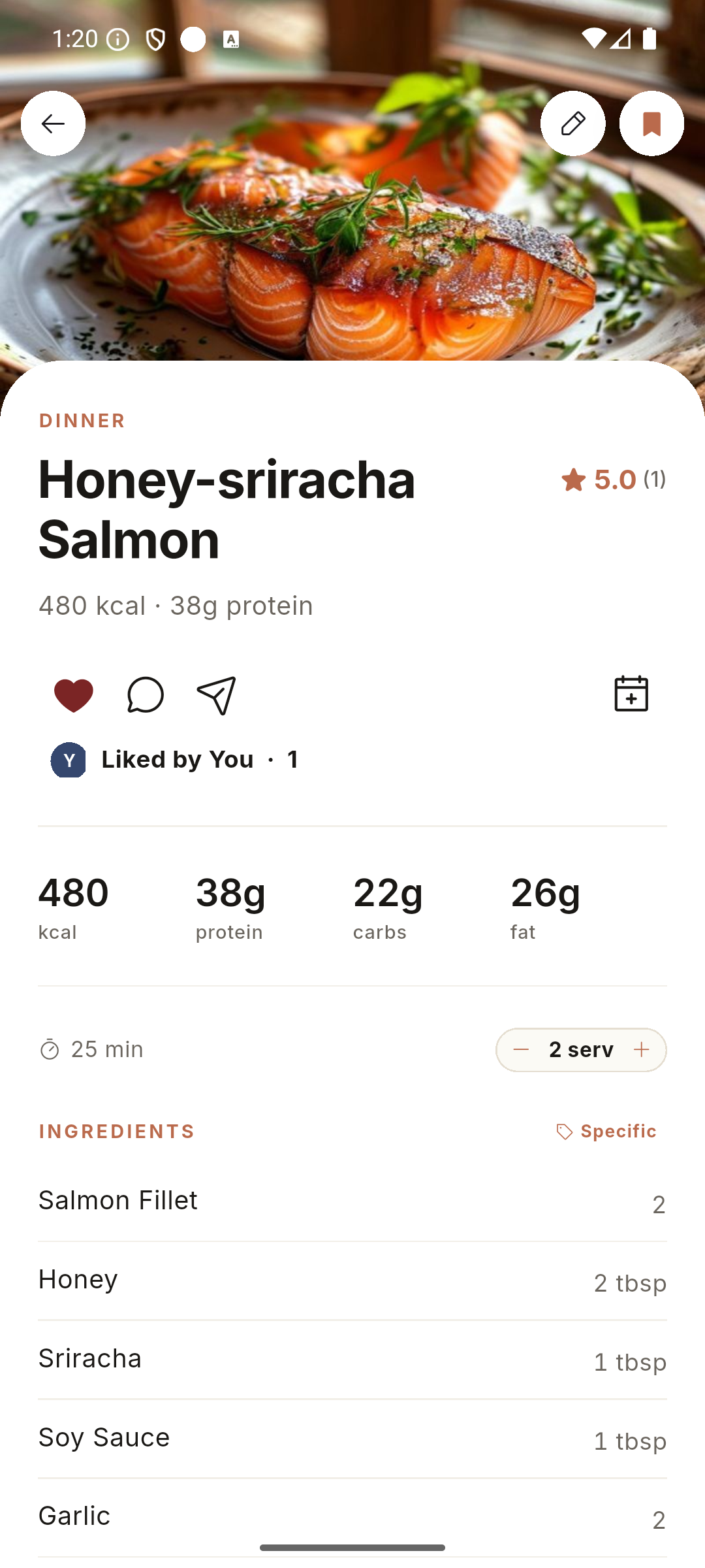 Recipe with macros